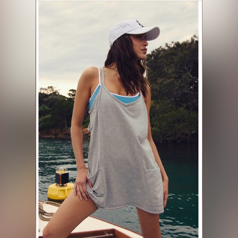 Free People Hotshot Mini Dress Heather Grey XL - Picture 3 of 5
